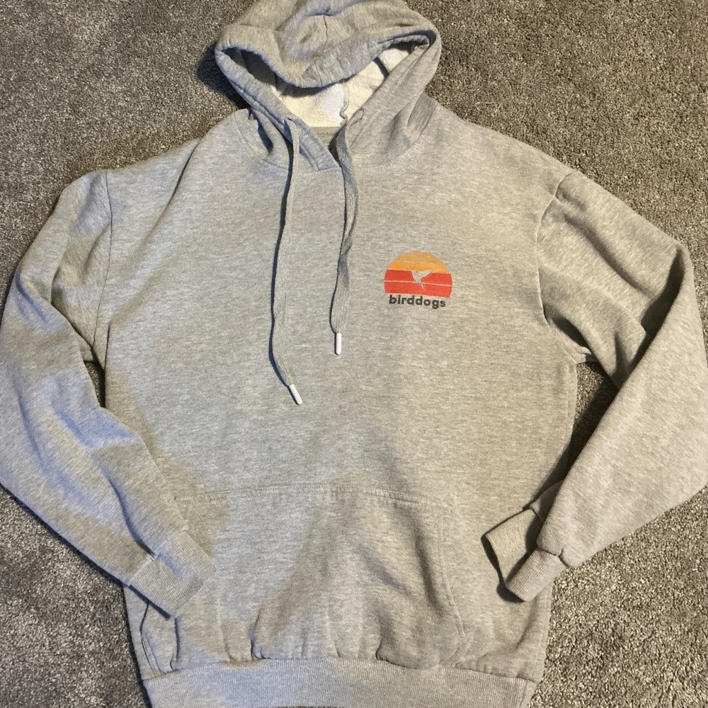 Birdogs Grey Hoodie Sweatshirt-Size Men's Medium